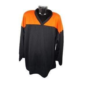 Youth Large Xlarge - Xtreme Basic Yth L/XL Black Orange Roller Ice Hockey Jersey